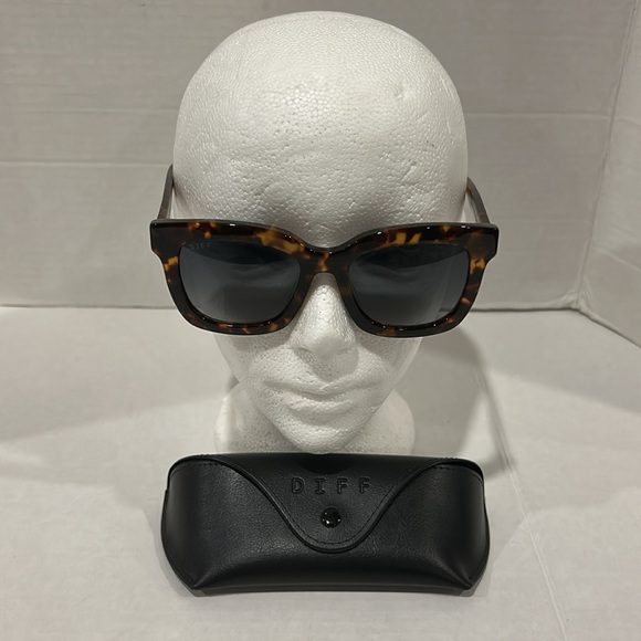 DIFF Carson Designer Square Sunglasses Women UV400 Polarized Protection, 2023 F. - Picture 4 of 16